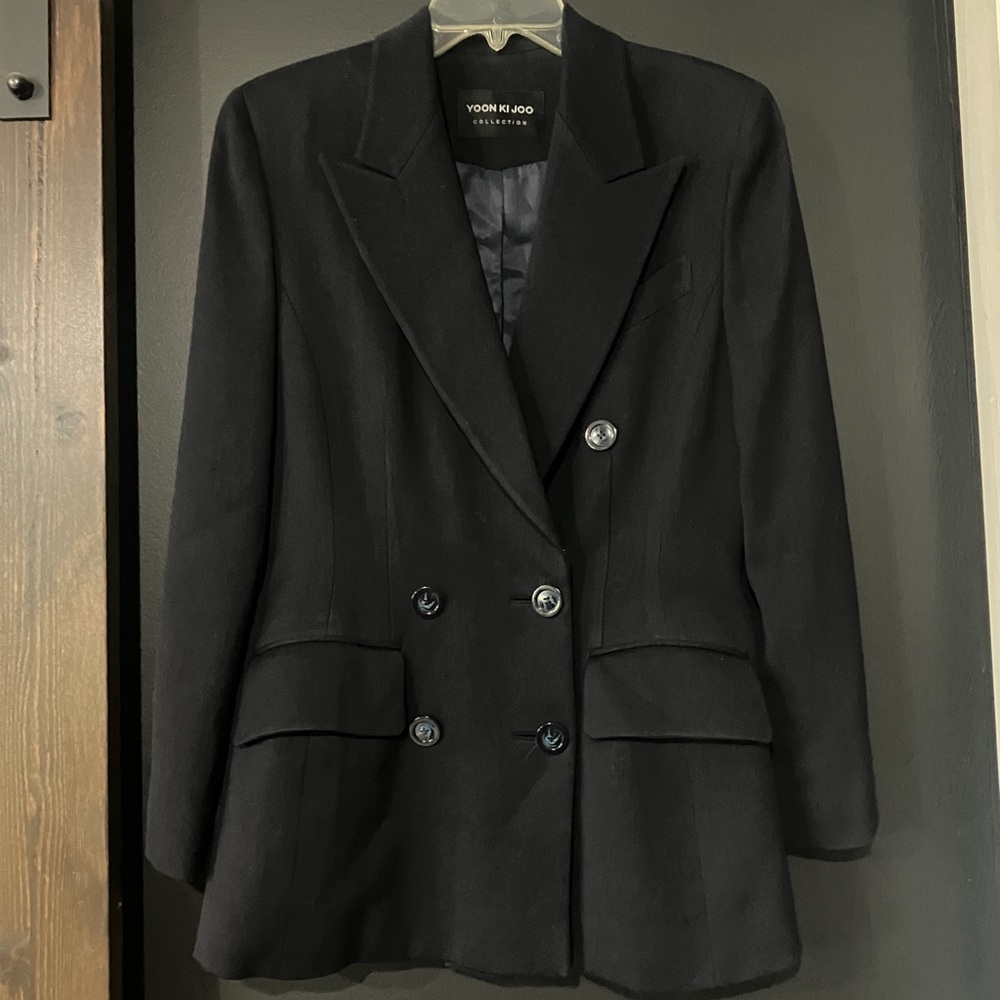 Flawed! Yoon Ki Joo Collection Dark Navy Blue Blazer Jacket